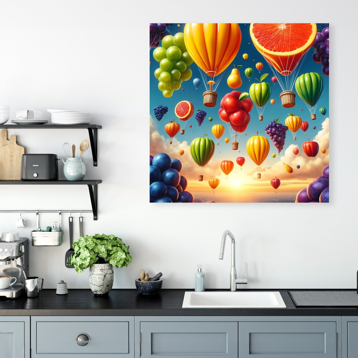 Fruit Balloon Festival Canvas