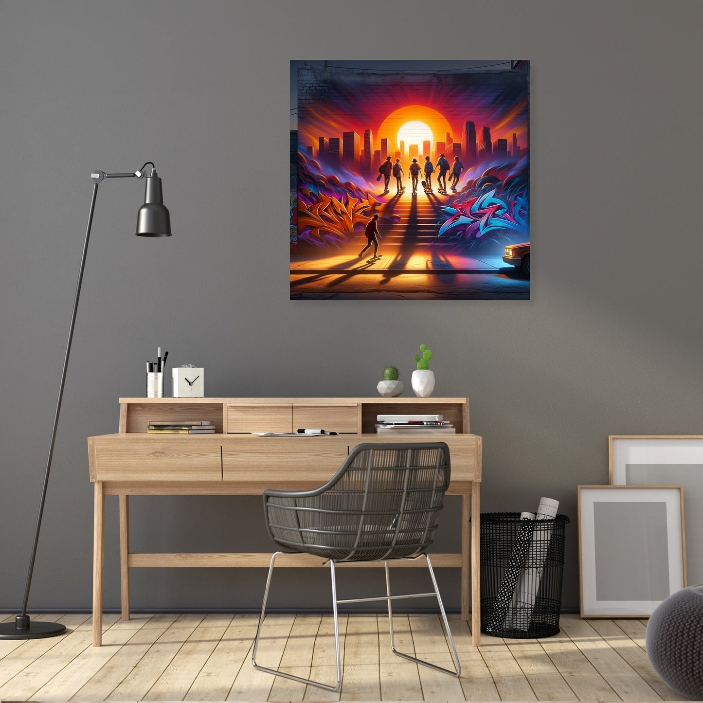 Sunset Skate Session Canvas