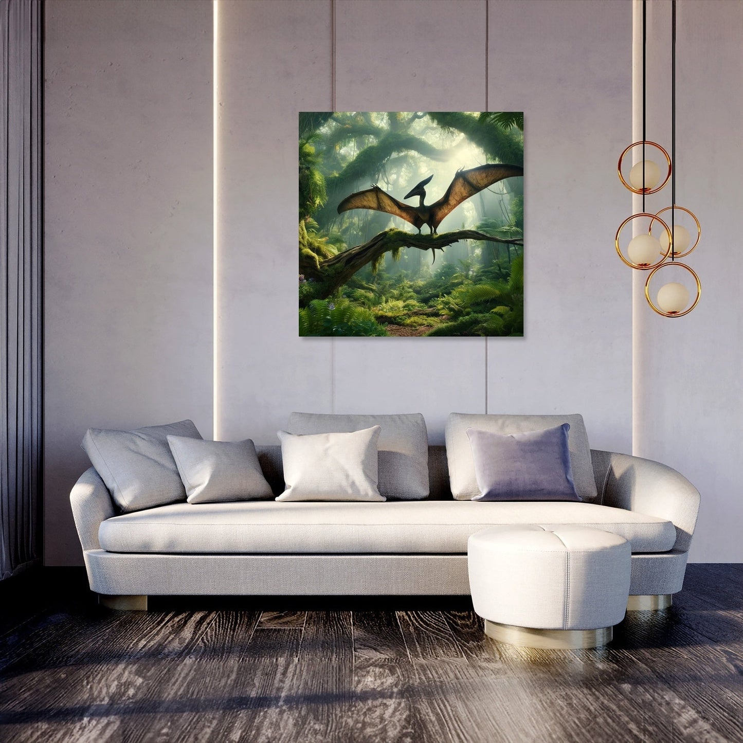 Forest Perch Pterodactyl Canvas