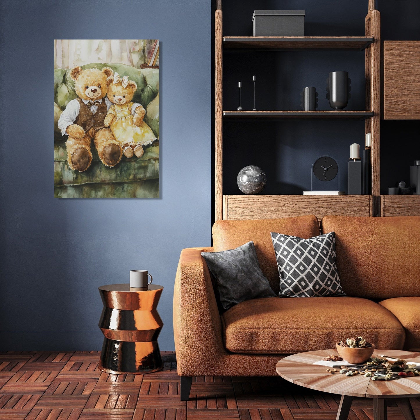 Romantic Teddy Bears Canvas