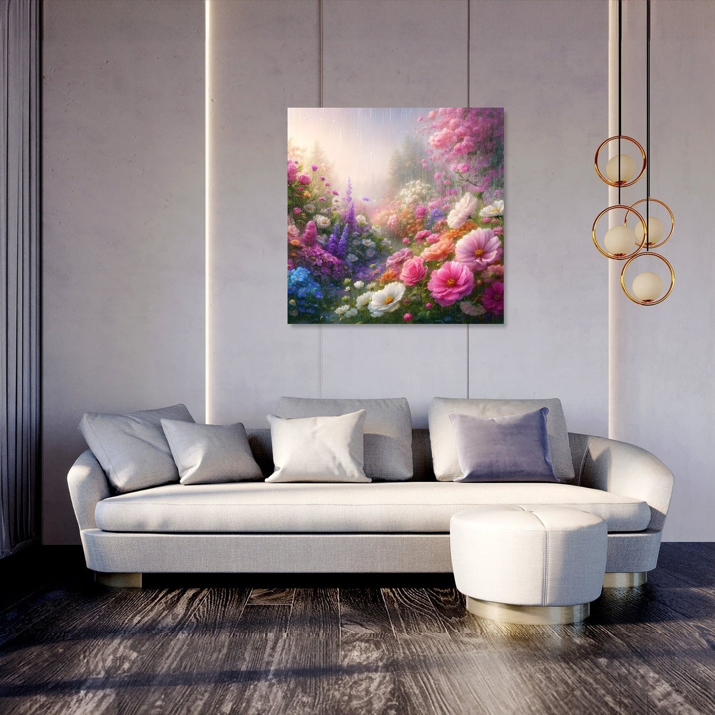 Spring Rain Garden Canvas