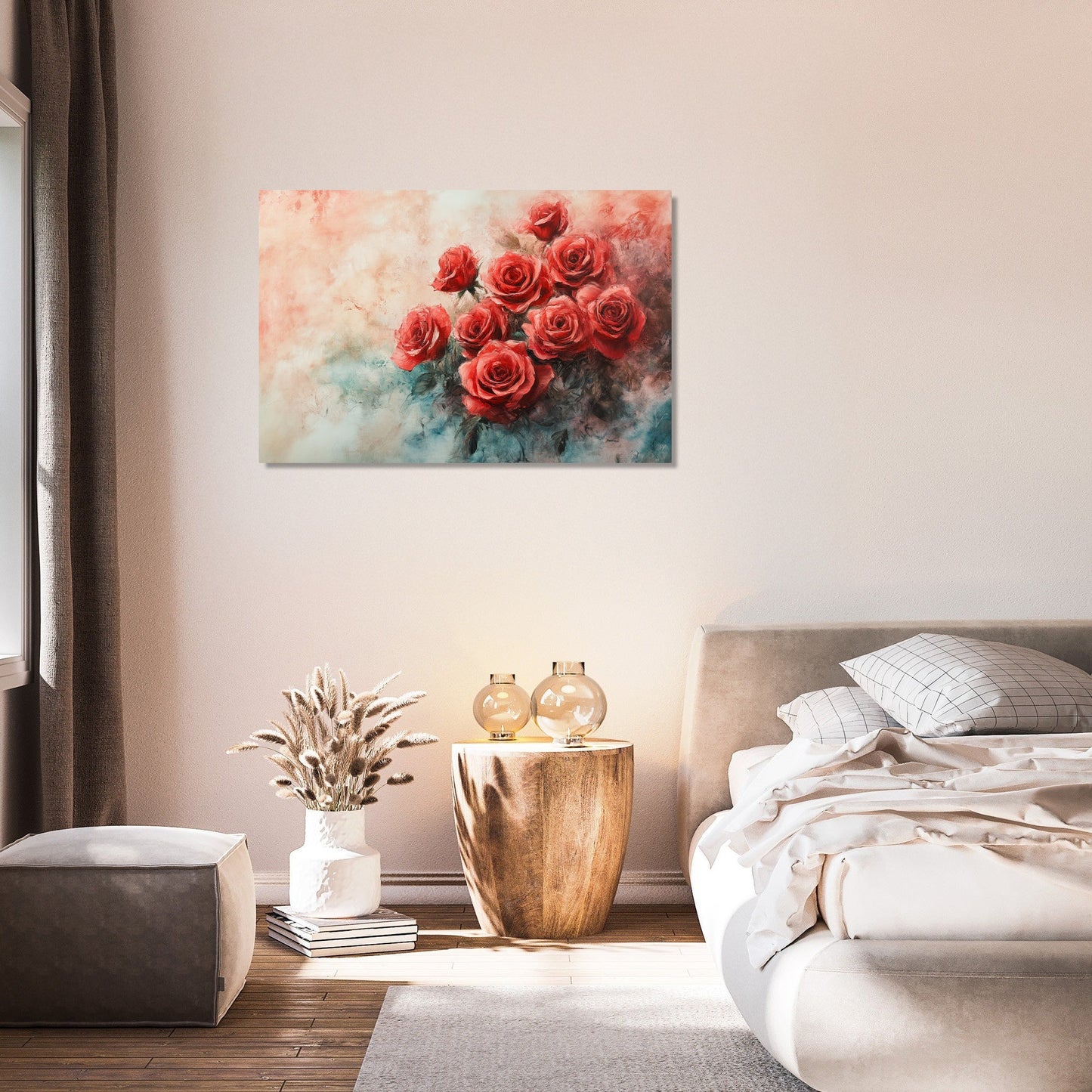 Crimson Rose Reverie Canvas