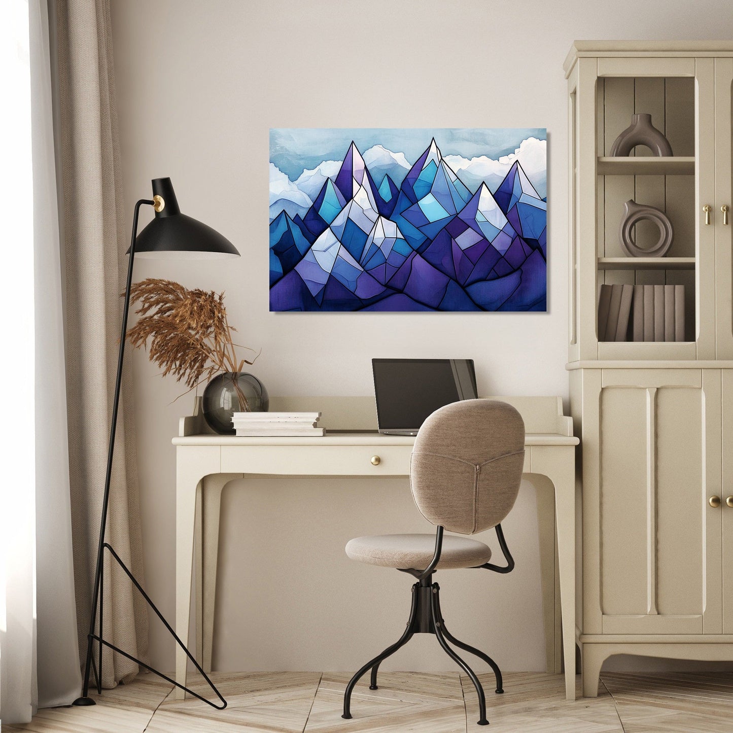 Geometric Peaks Expression Canvas