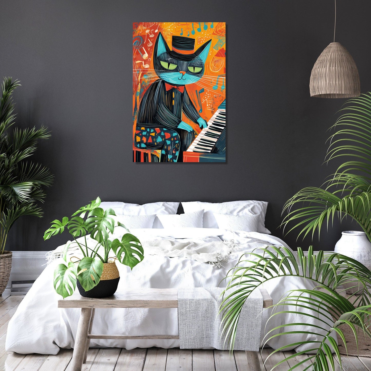 Jazz Cat Harmony Canvas