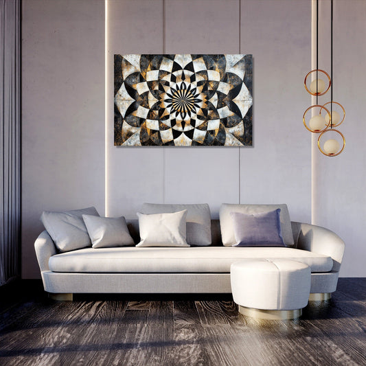 Golden Symmetry Meditation Canvas