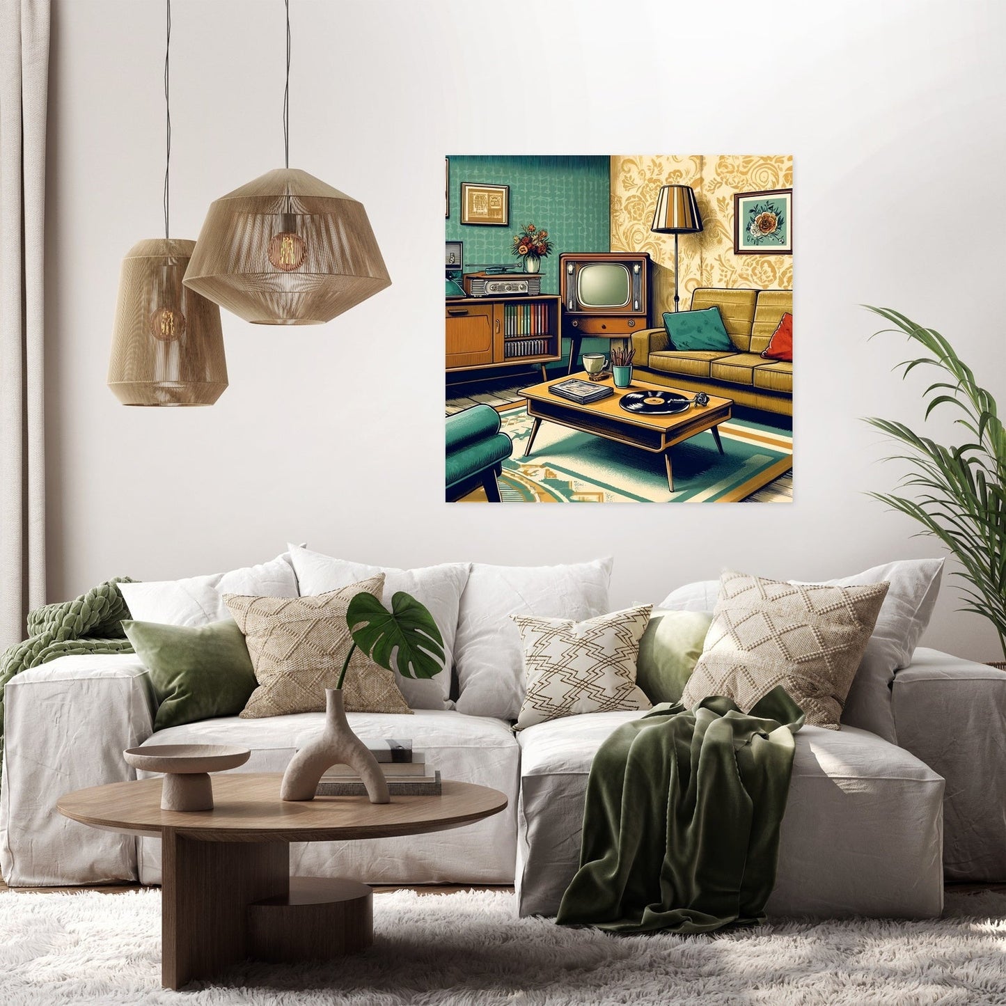 1950s Living Room Canvas