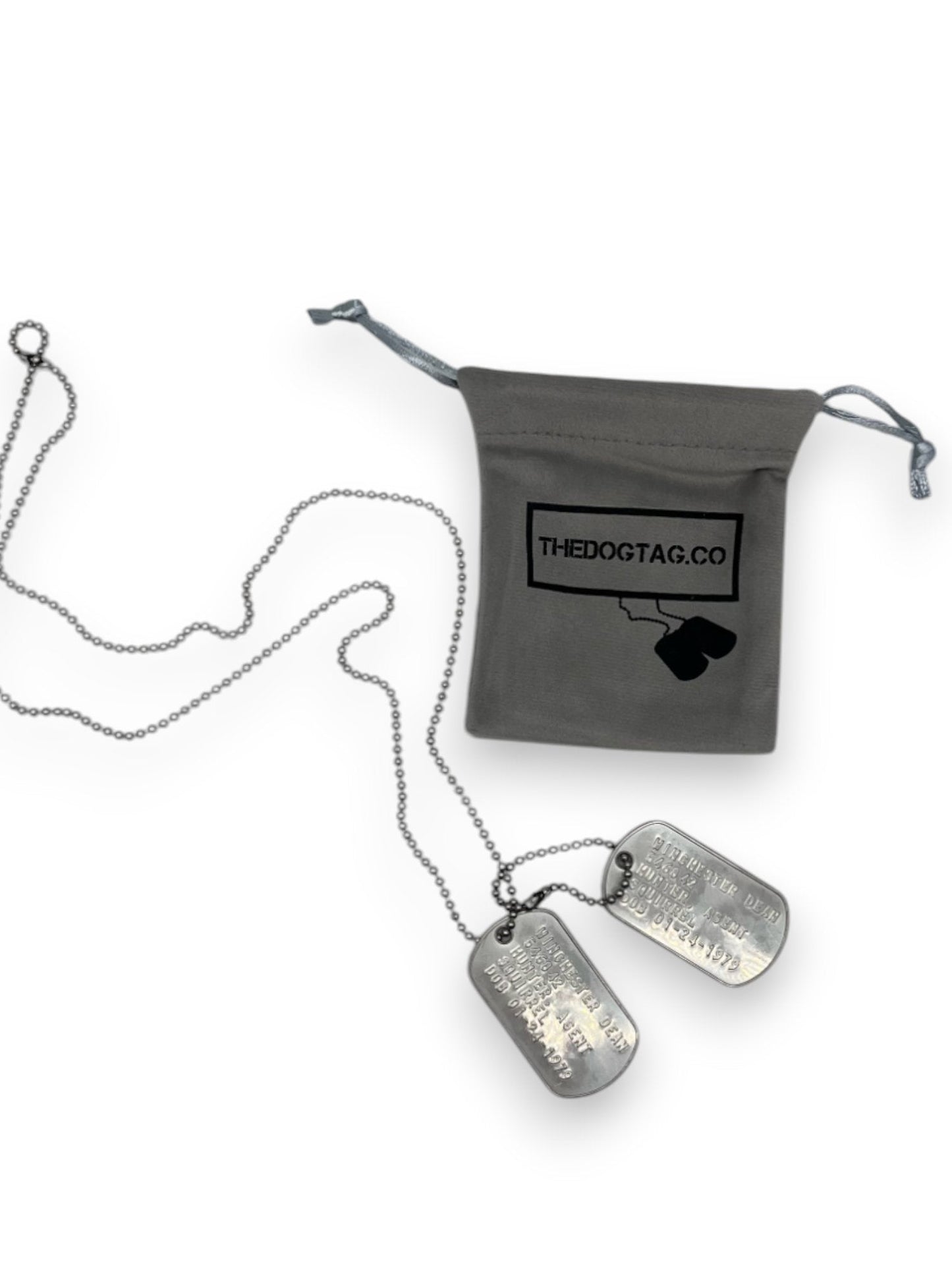 'DEAN WINCHESTER' Military Dog Tags - Cosplay Costume Prop Replica - Stainless Steel Chains Included (Copy)