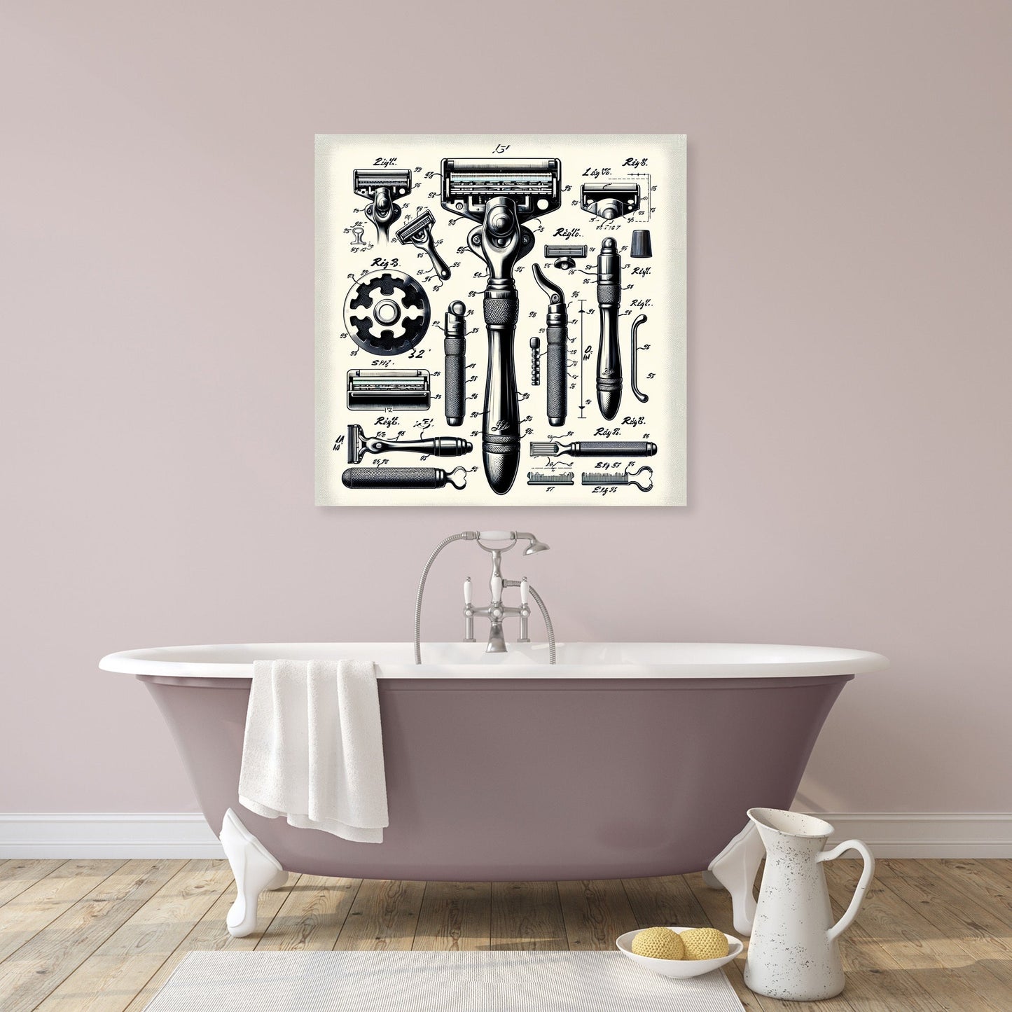 Charcoal-Infused Razor Patent Sketch Canvas
