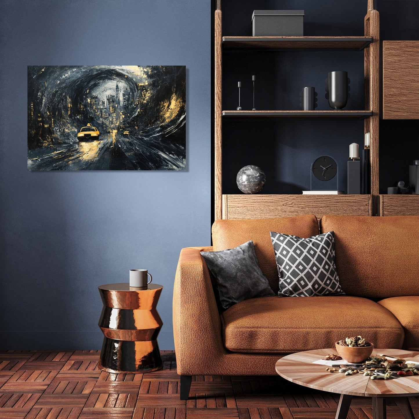 Midnight Taxi Reverie Canvas