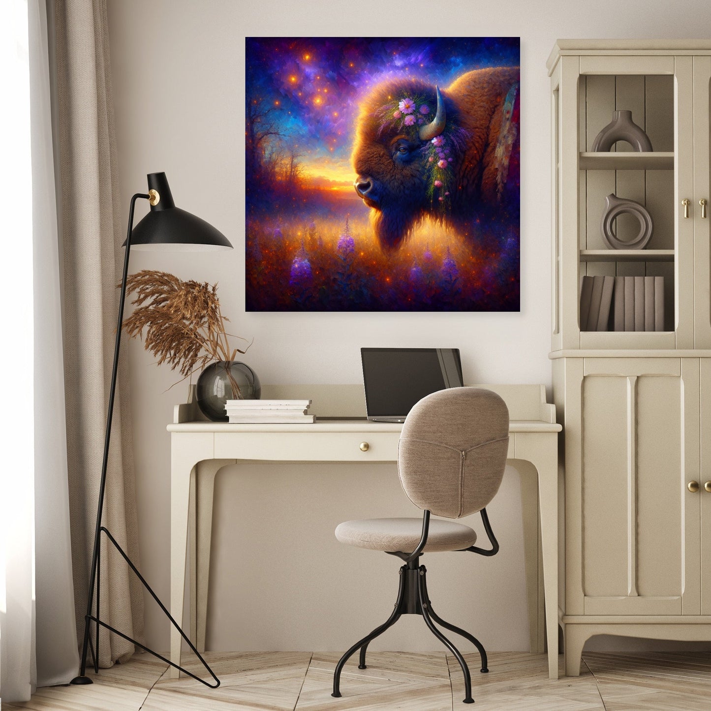 Royal Bison Twilight Canvas