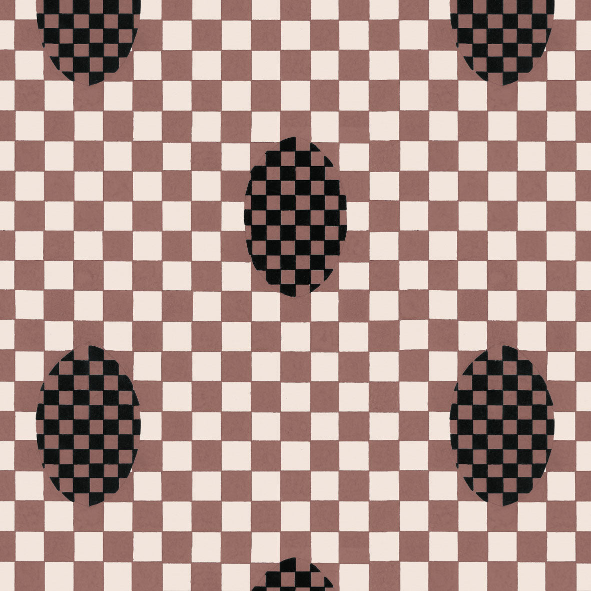Deco Checkers - Coco - Fabric - Micaela Sharp Collaboration