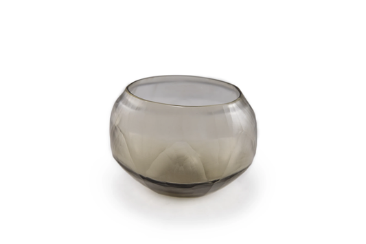 SULPHUR CANDLEHOLDER - H9 D11 cm - SMOKE
