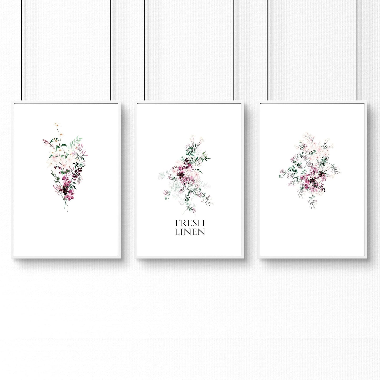 Decorative Laundry Room Accessories | Set of 3 wall art prints
