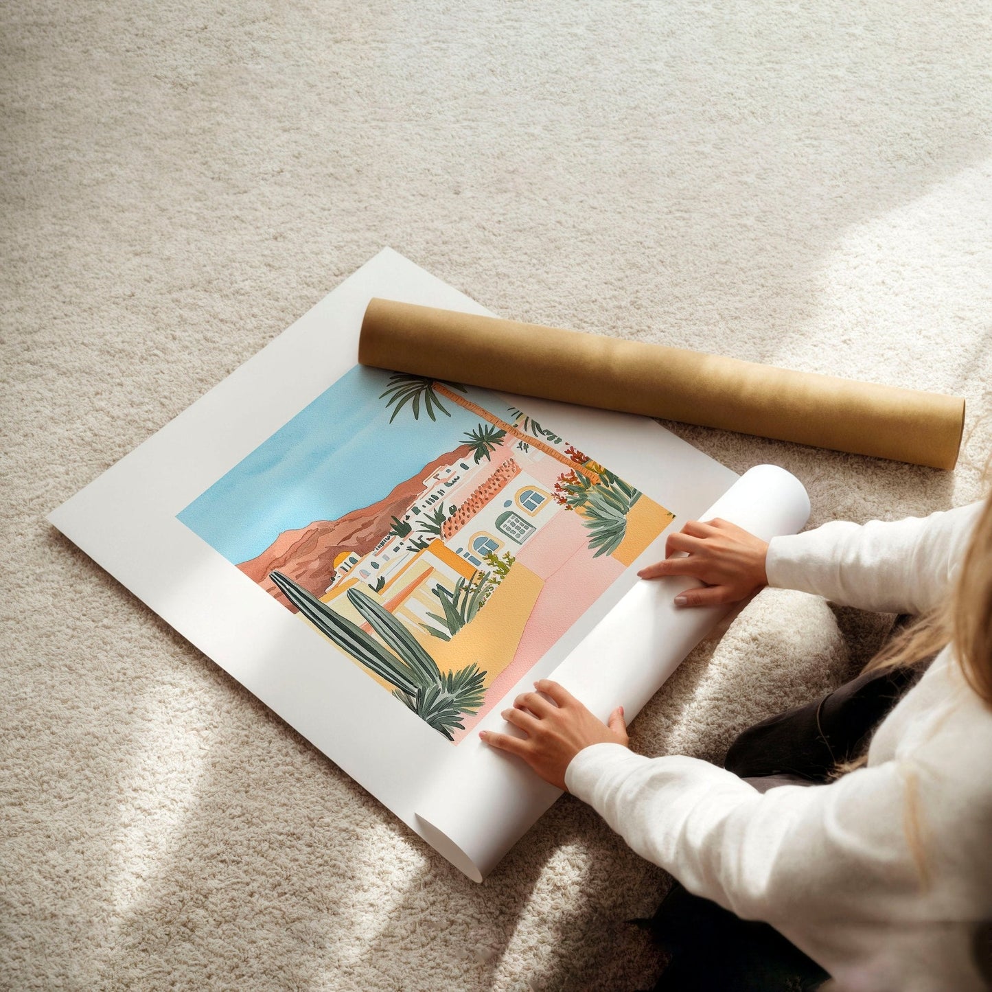 Decorative Pictures For Living Room | Set of 3 Beach Decor Wall art Prints