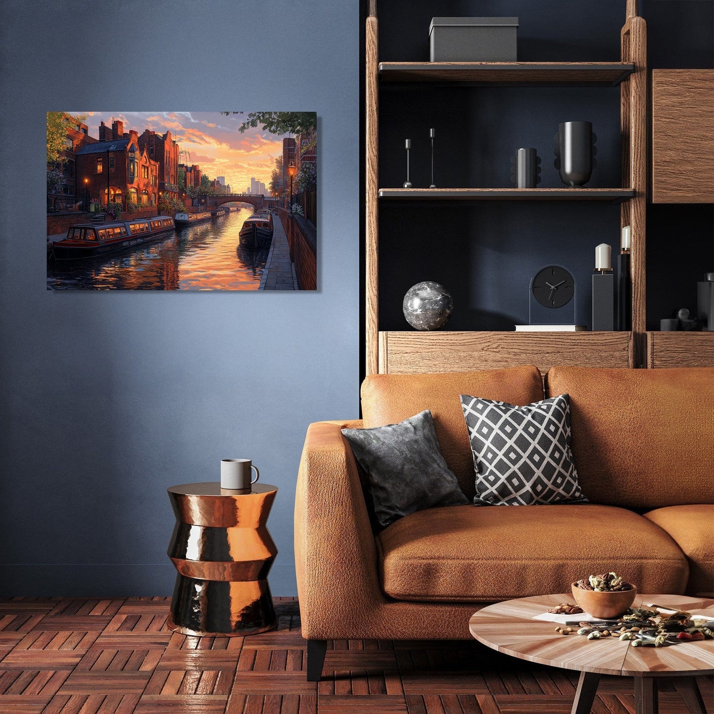 Birmingham Canal Sunset Harmony Canvas