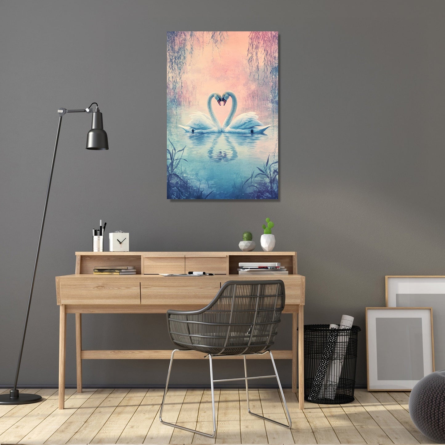 Heartfelt Swans Canvas