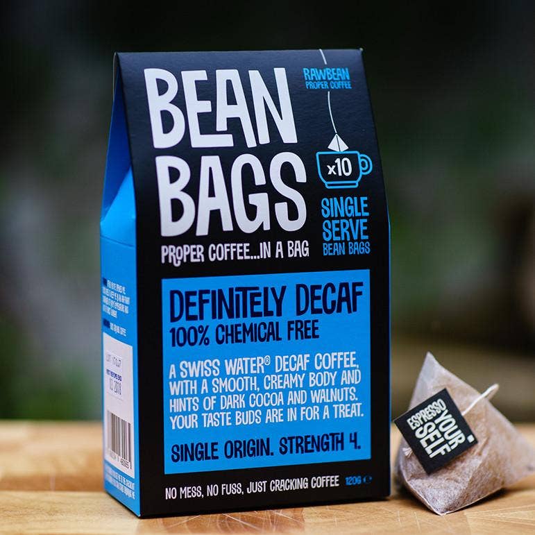 Definitely Decaffeinated Coffee Bean Bags x10