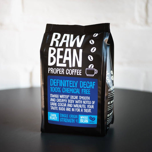 Definitely Decaffeinated Dark Roast Colombian Coffee Beans 227g