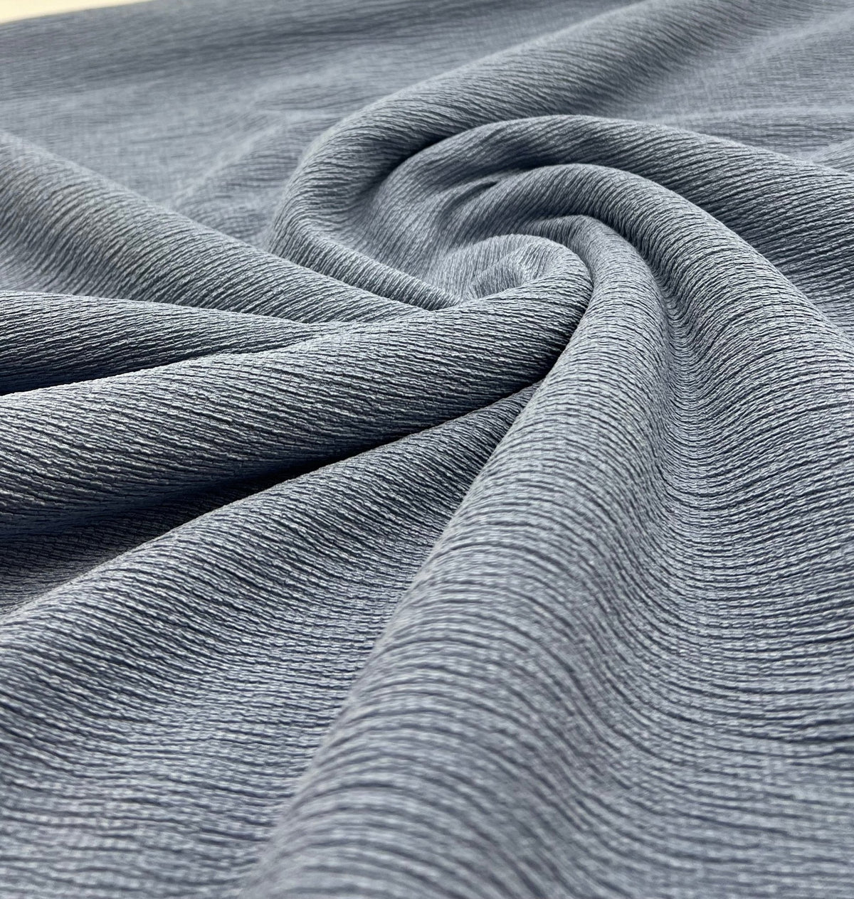 Denim Blue Textured Tree Bark Stretch Dress Craft Fabric