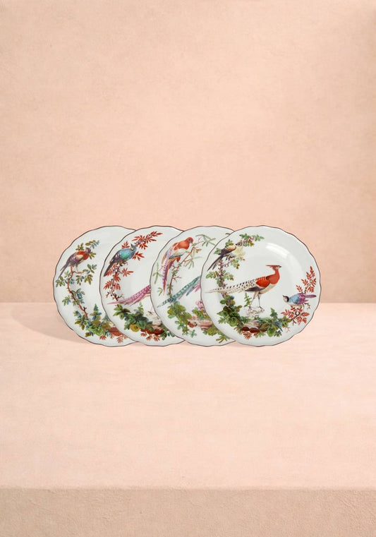 Chelsea Bird Side/Pudding Plates - Set of 4