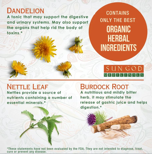 ORGANIC DETOX Herbal Tea with 10 FREE Tea Bags