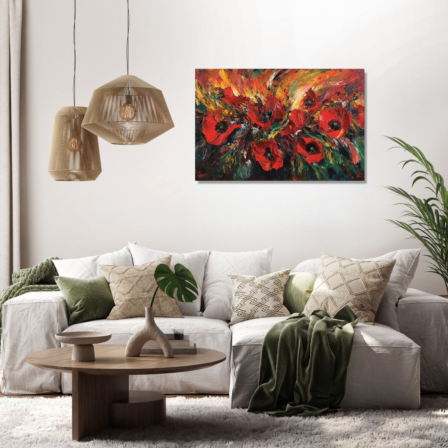 Poppy Burst Canvas