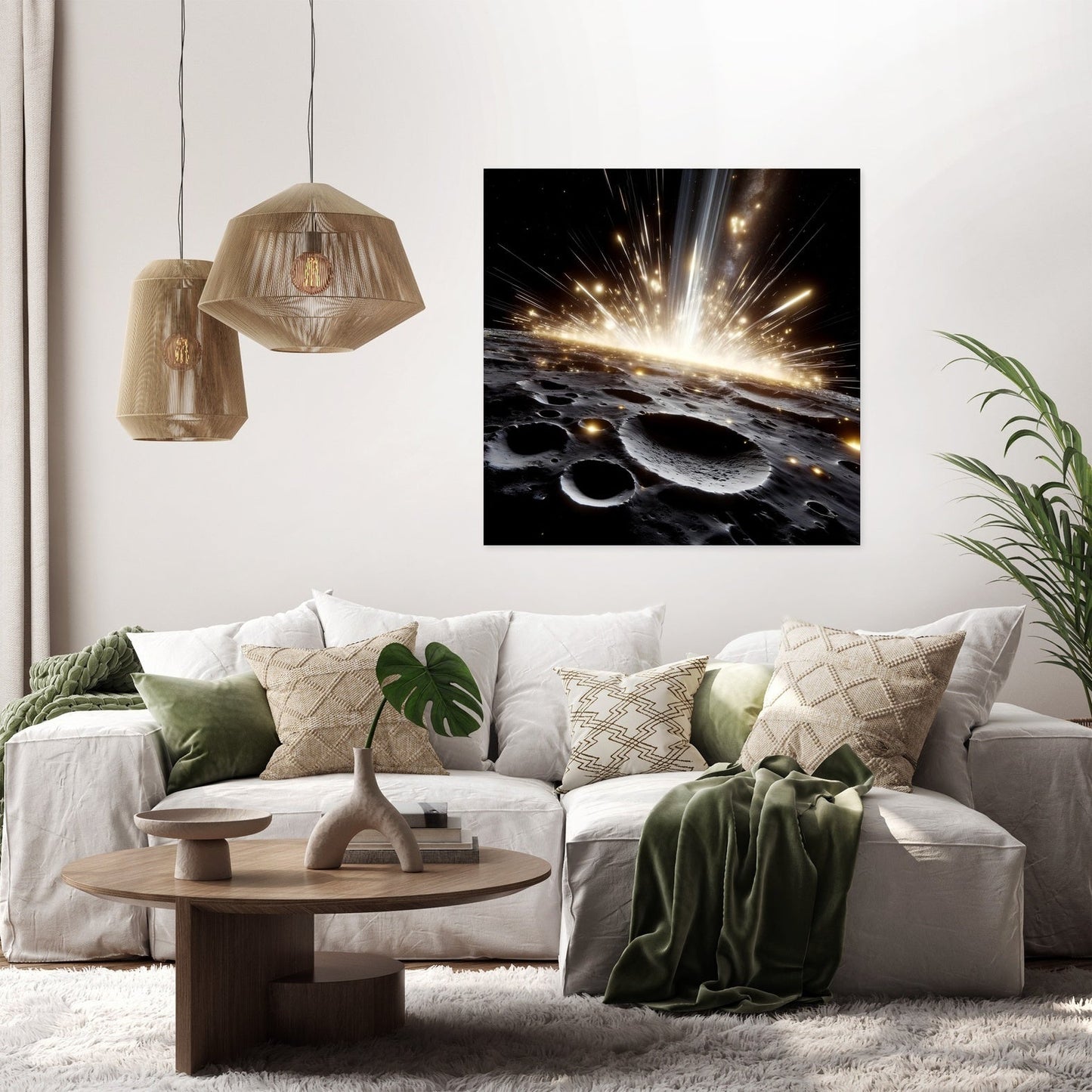 Mercury's Meteor Shower Spectacle Canvas