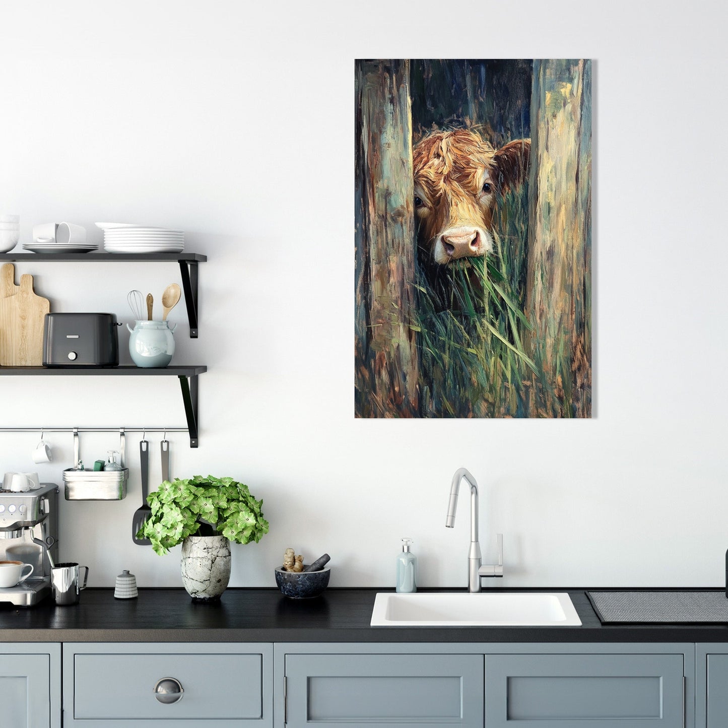 Bovine Whimsy Canvas