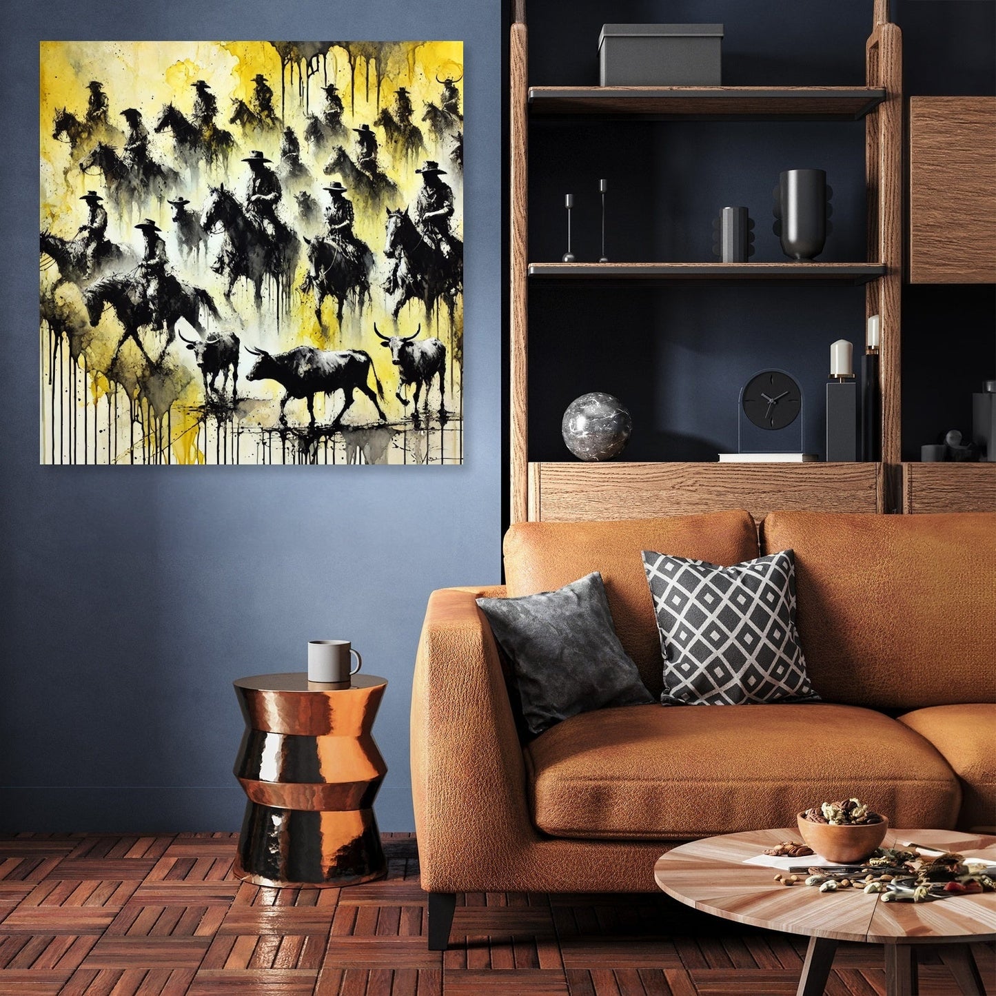 Western Ink Montage Canvas
