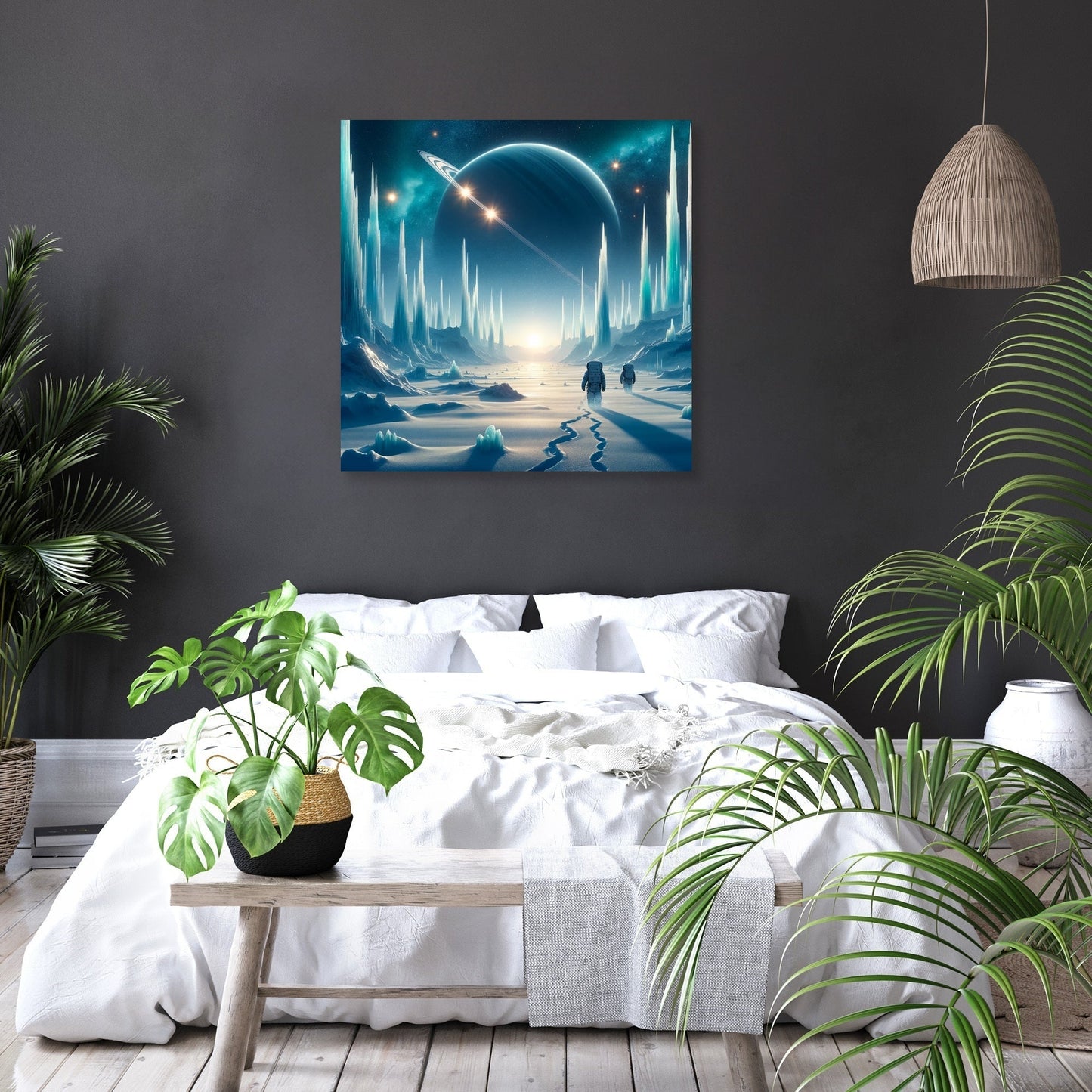 Icy Moon Explorers Canvas
