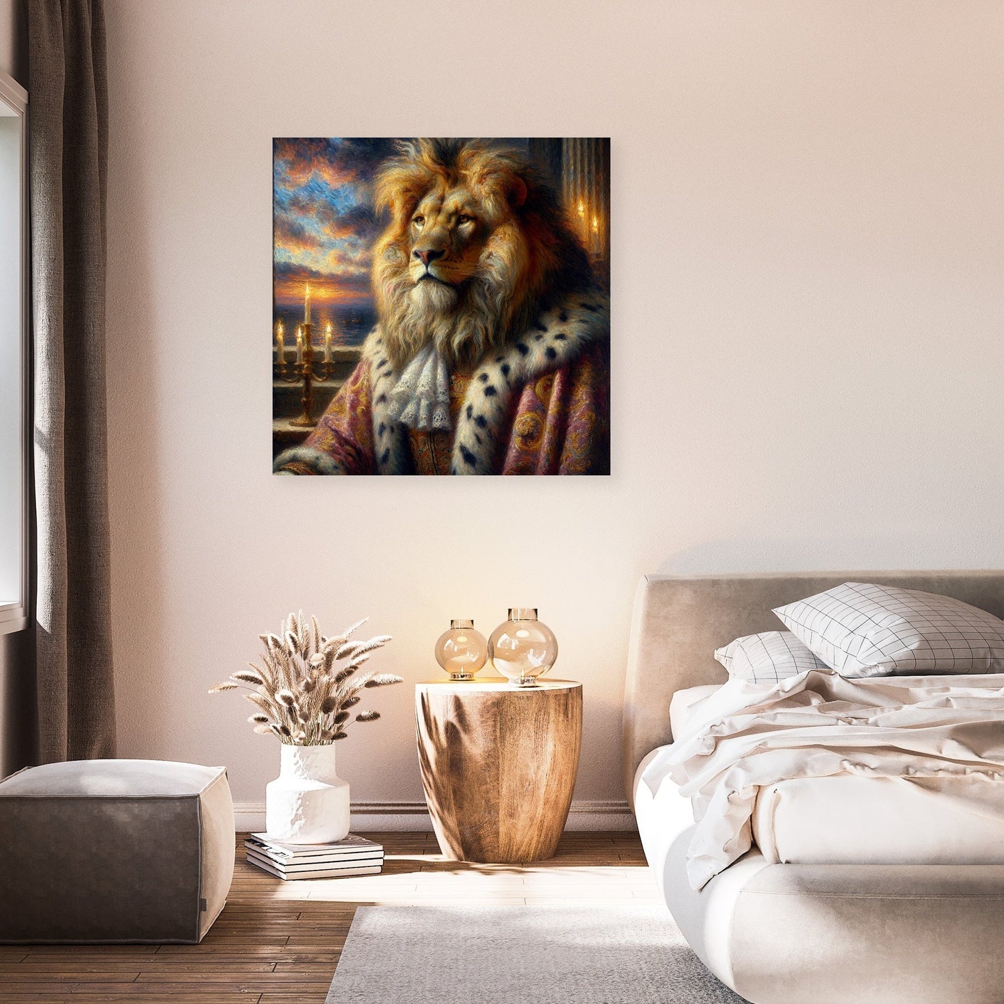 Regal Lion King Impression Canvas