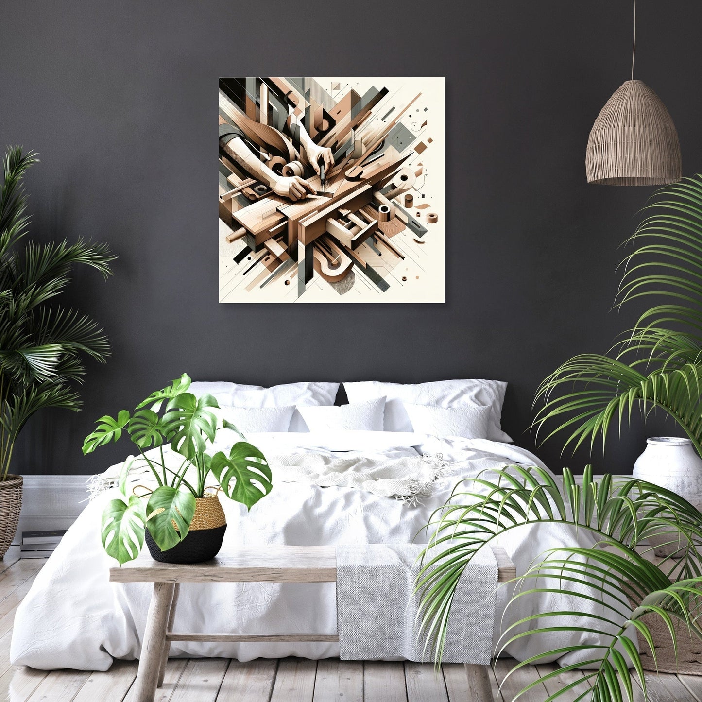 Abstract Woodworker Canvas