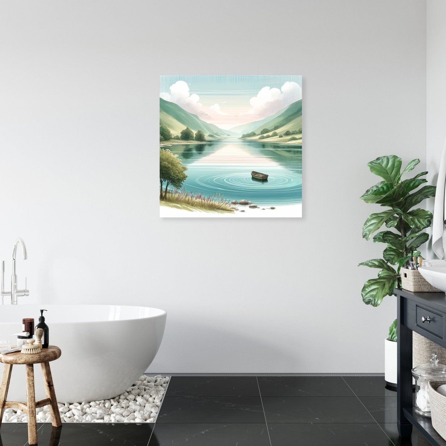 Tranquil Waterscape Canvas