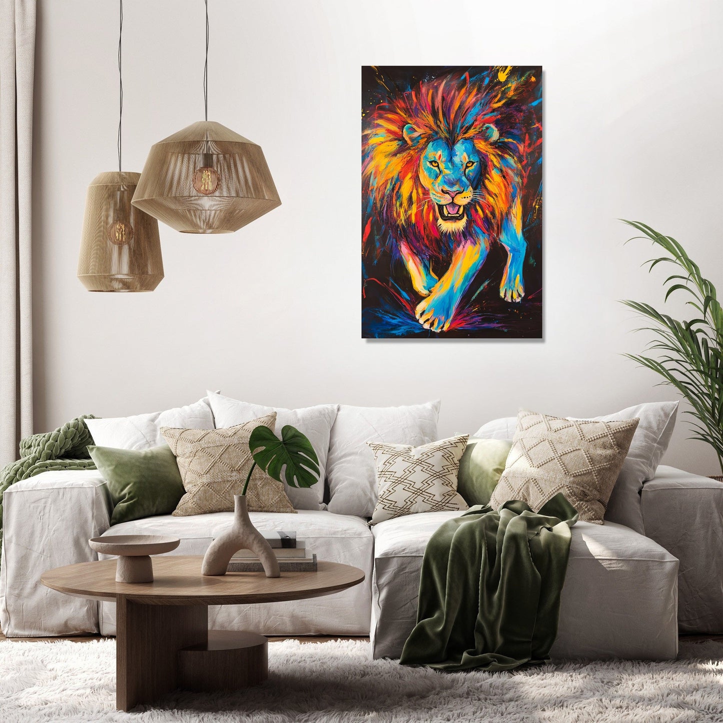 Lion's Vivid Roar Canvas