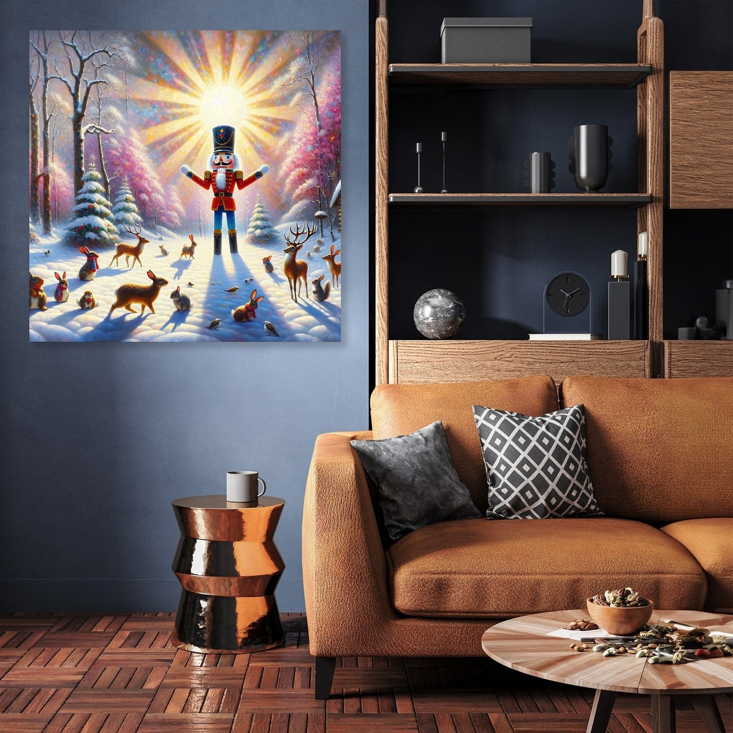 Nutcracker's Festive Woodland Canvas