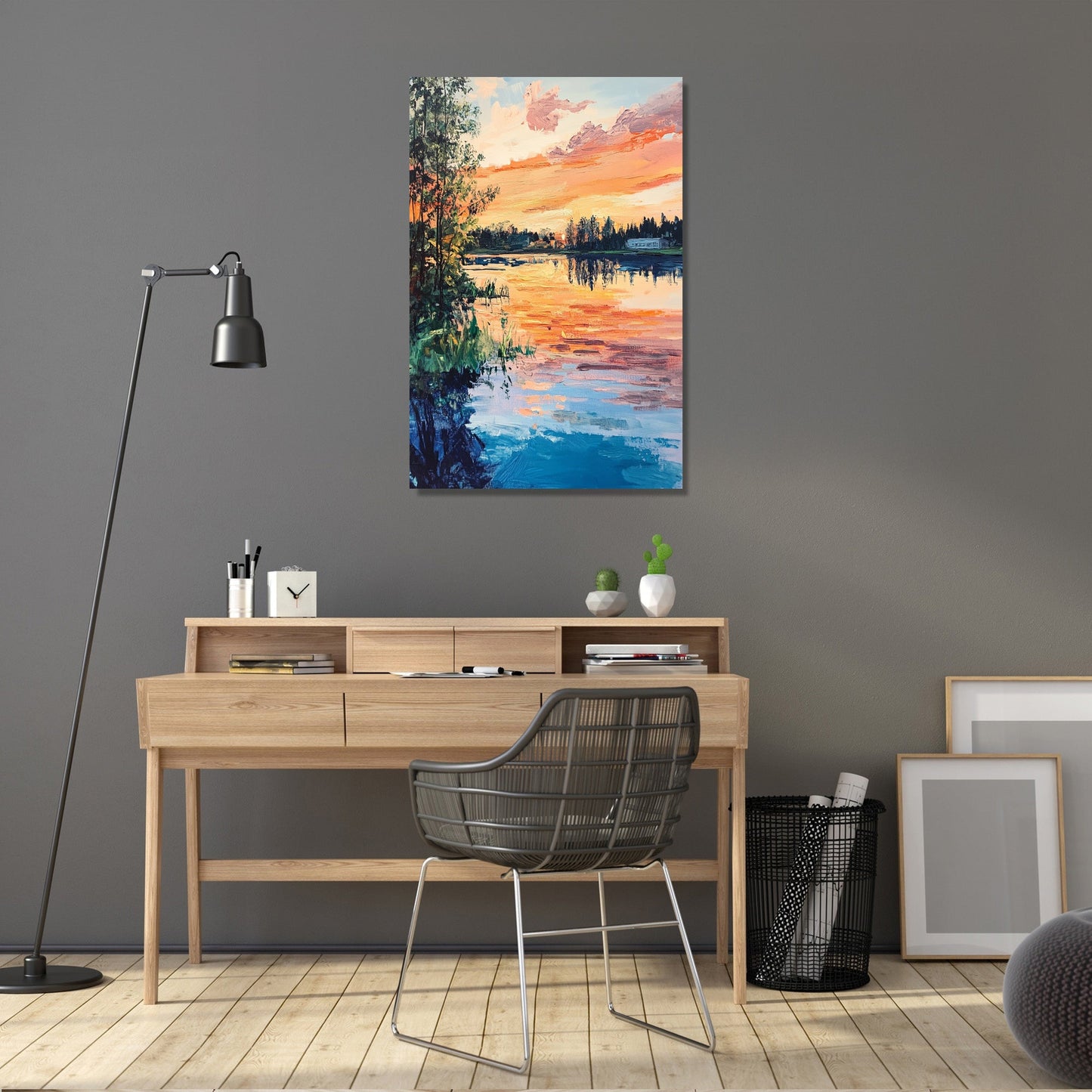 Ume River Sunset Canvas