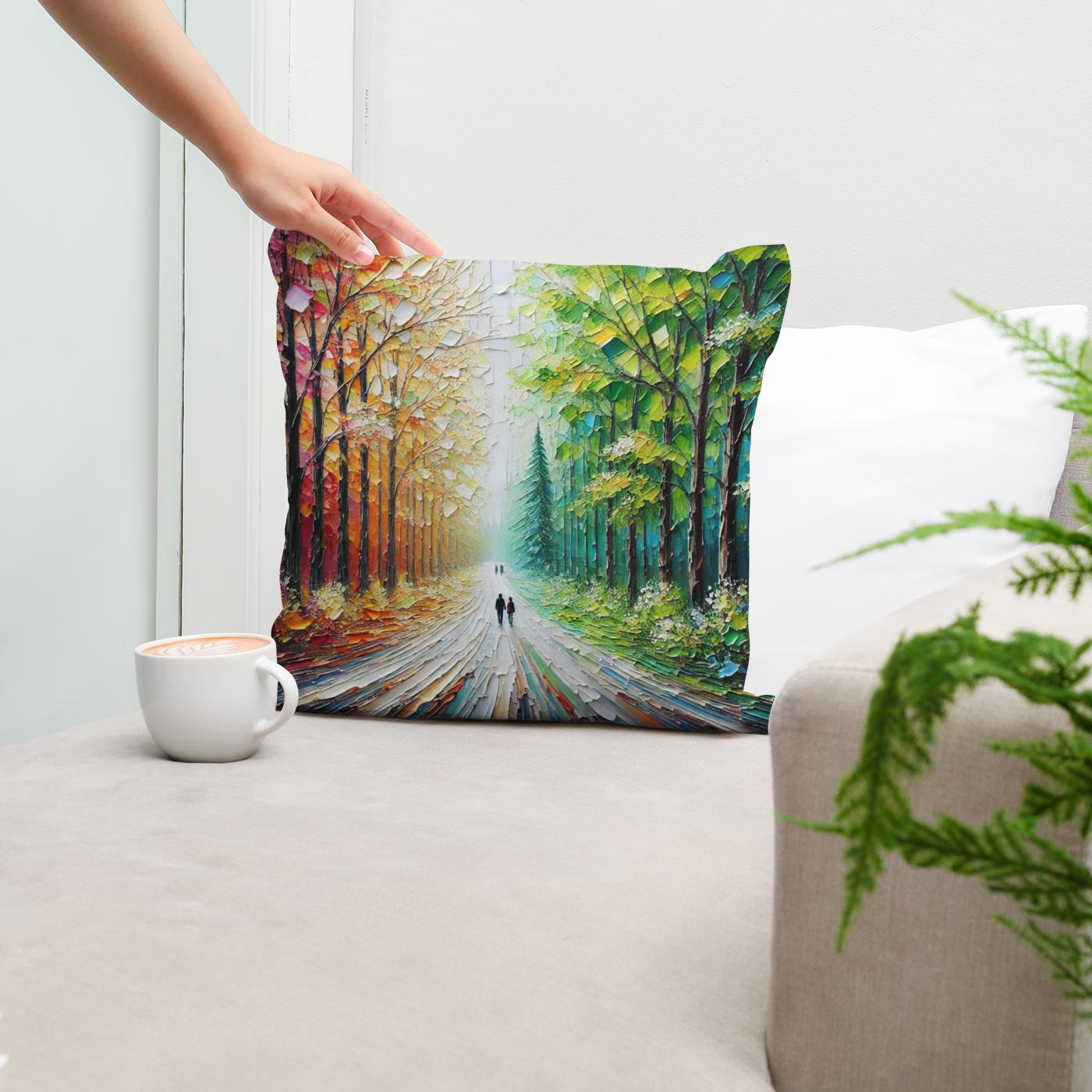 Seasons Pathway Cotton Cushion