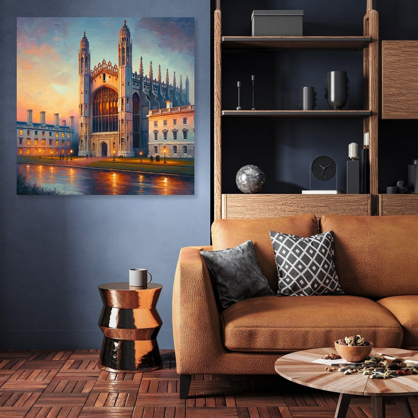 Cambridge King's College Chapel Dusk Impression Canvas