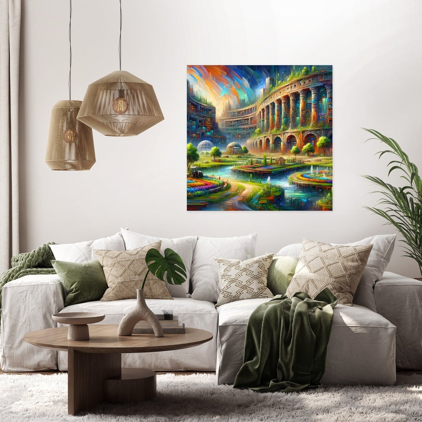 Future Echoes Amidst Ruins Canvas
