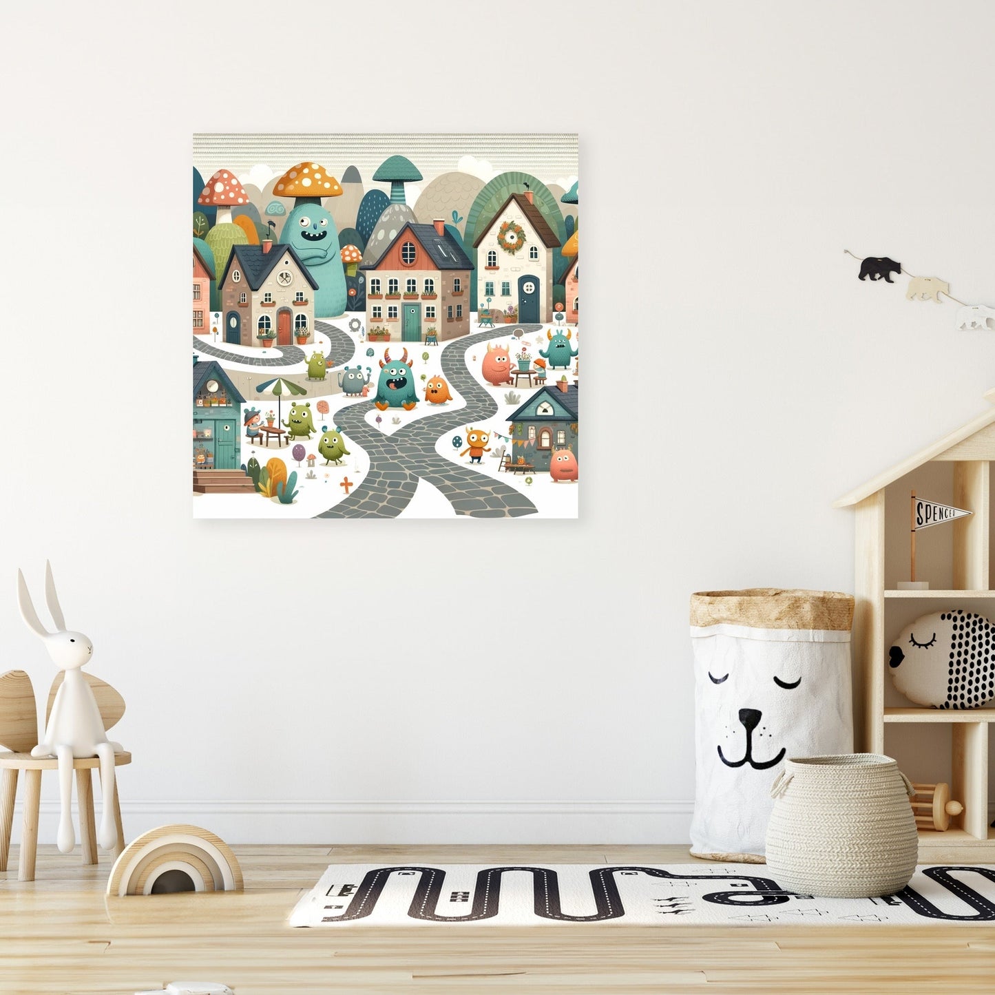 Monster Village Canvas