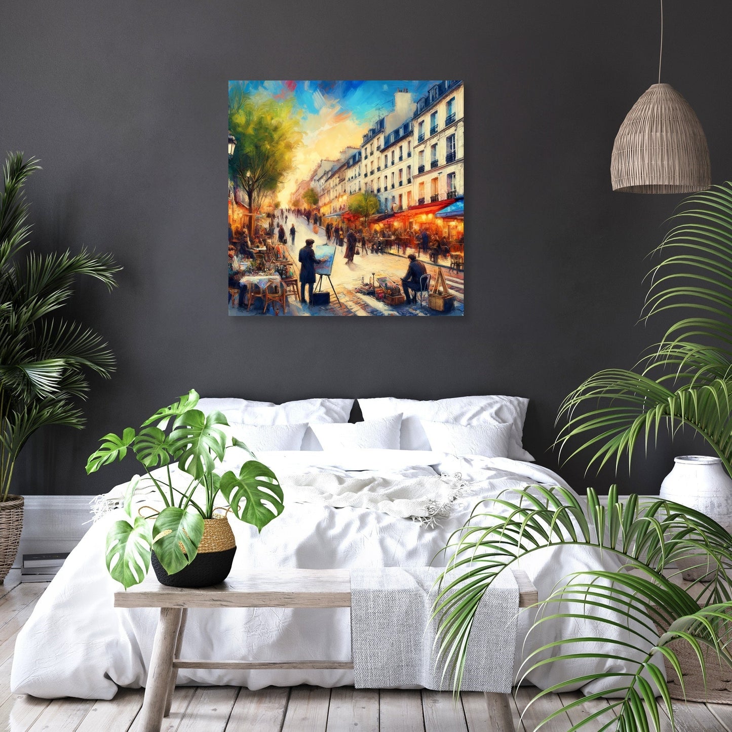 Morning Colors of Paris Montmartre Canvas