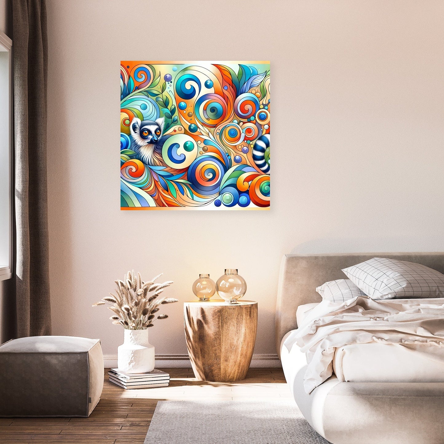 Whimsical Lemur Canvas