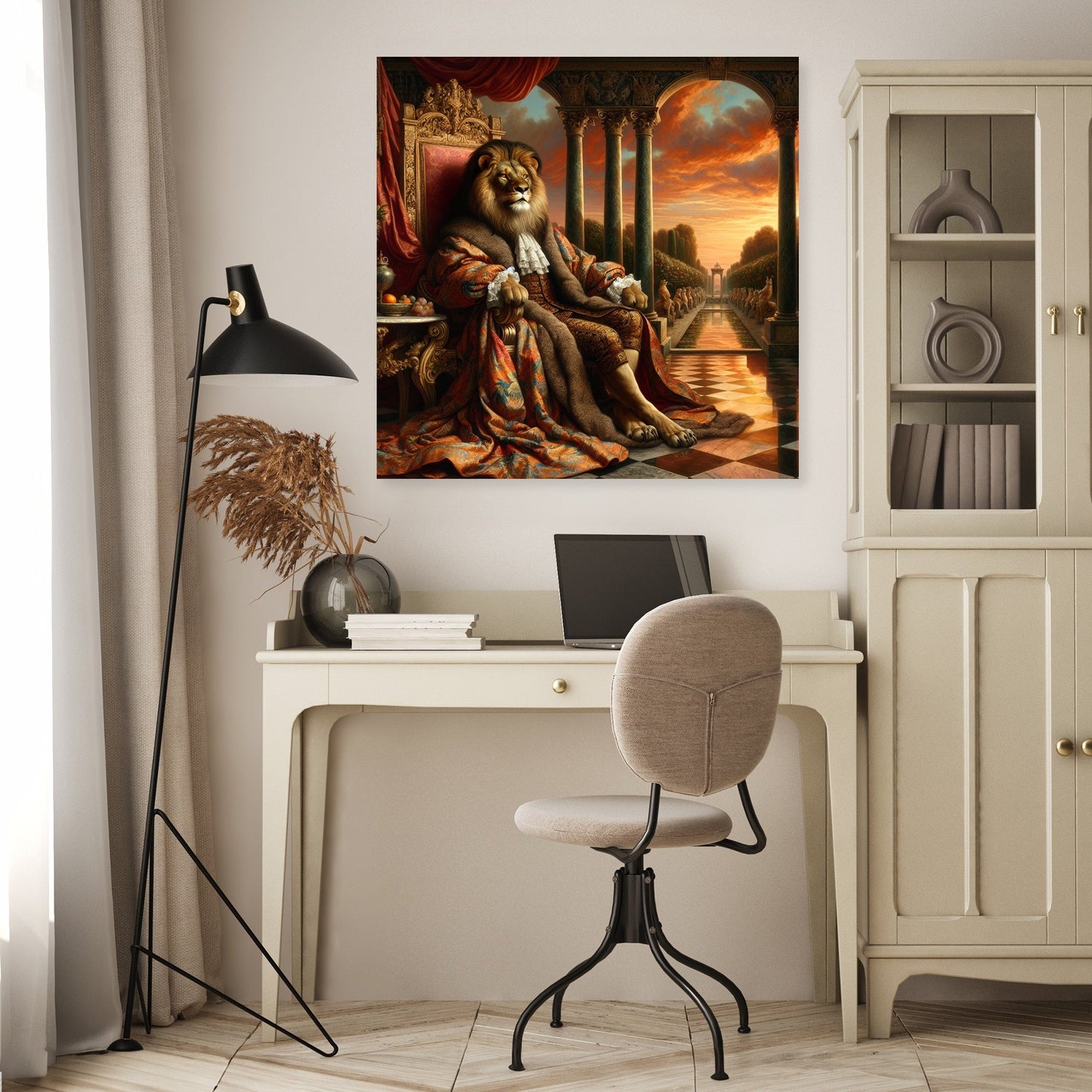 Regal Lion's Kingdom Sunset Canvas