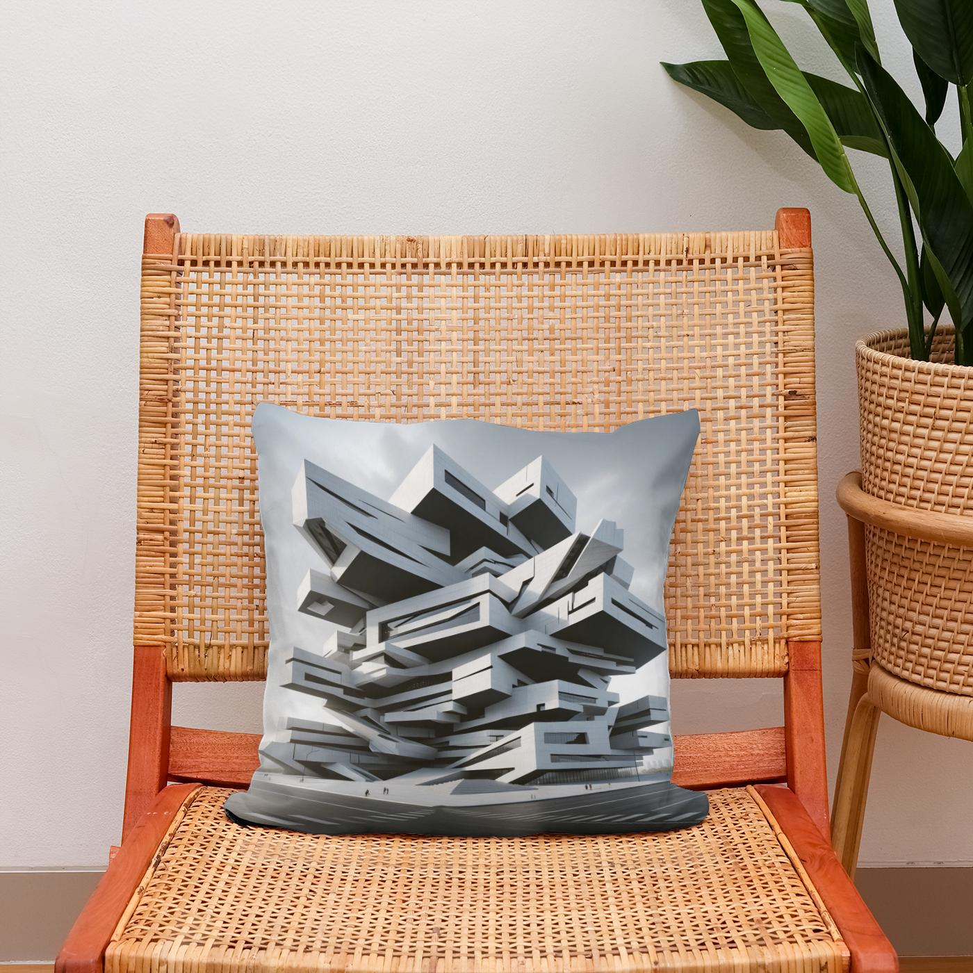 Deconstructivist Dimensions Cotton Cushion