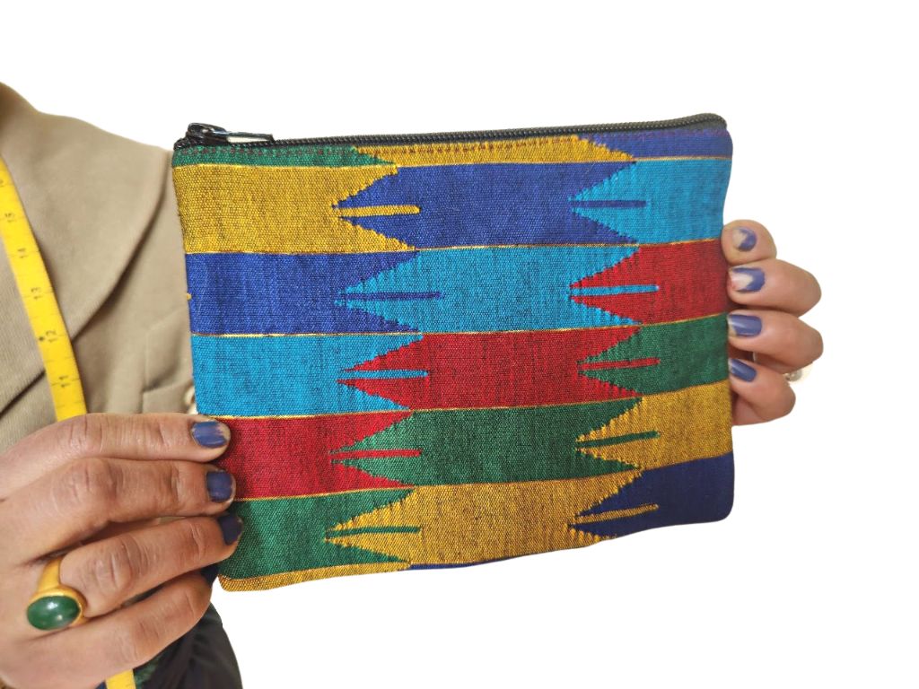 Dhaka pouch, ethically handwoven in Nepal