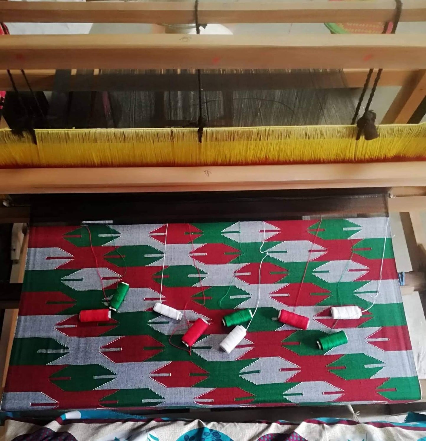 Dhaka pouch, ethically handwoven in Nepal