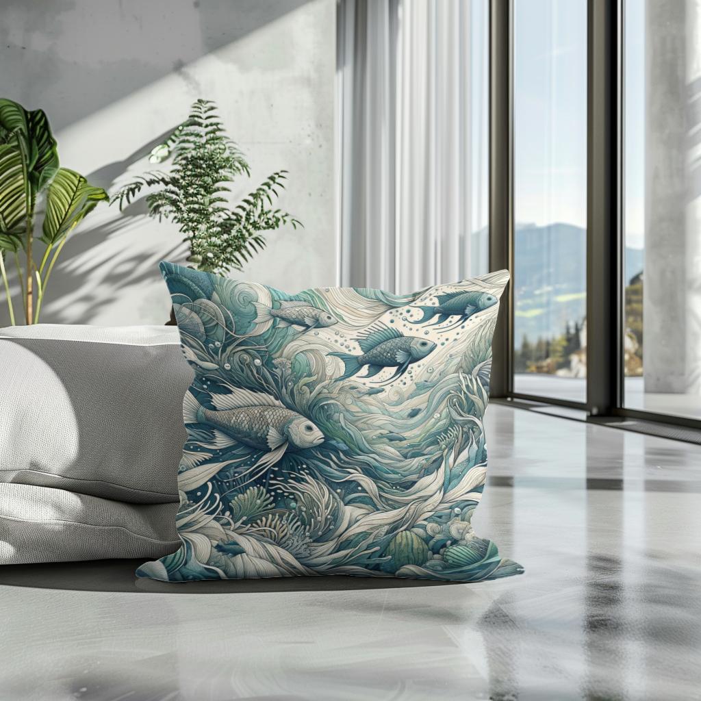 Ocean Harmony Cotton Cushion