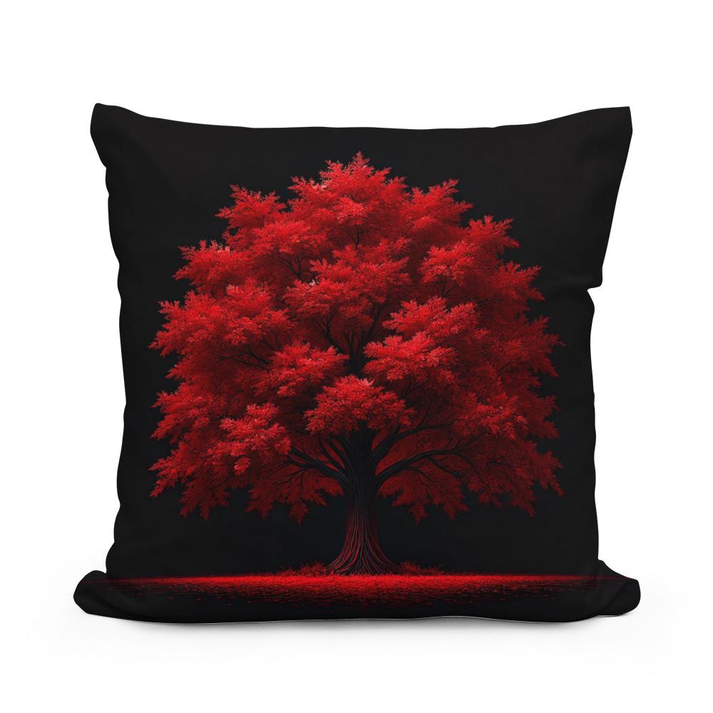 Crimson Resilience Cotton Cushion