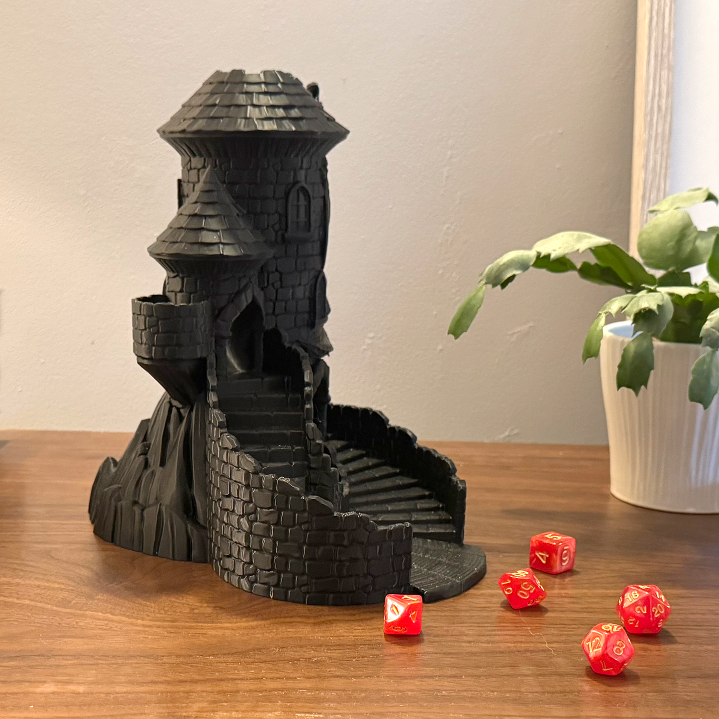 Dragon's Breath Dice Tower: 3D Printed Castle for D&D & Tabletop RPGs