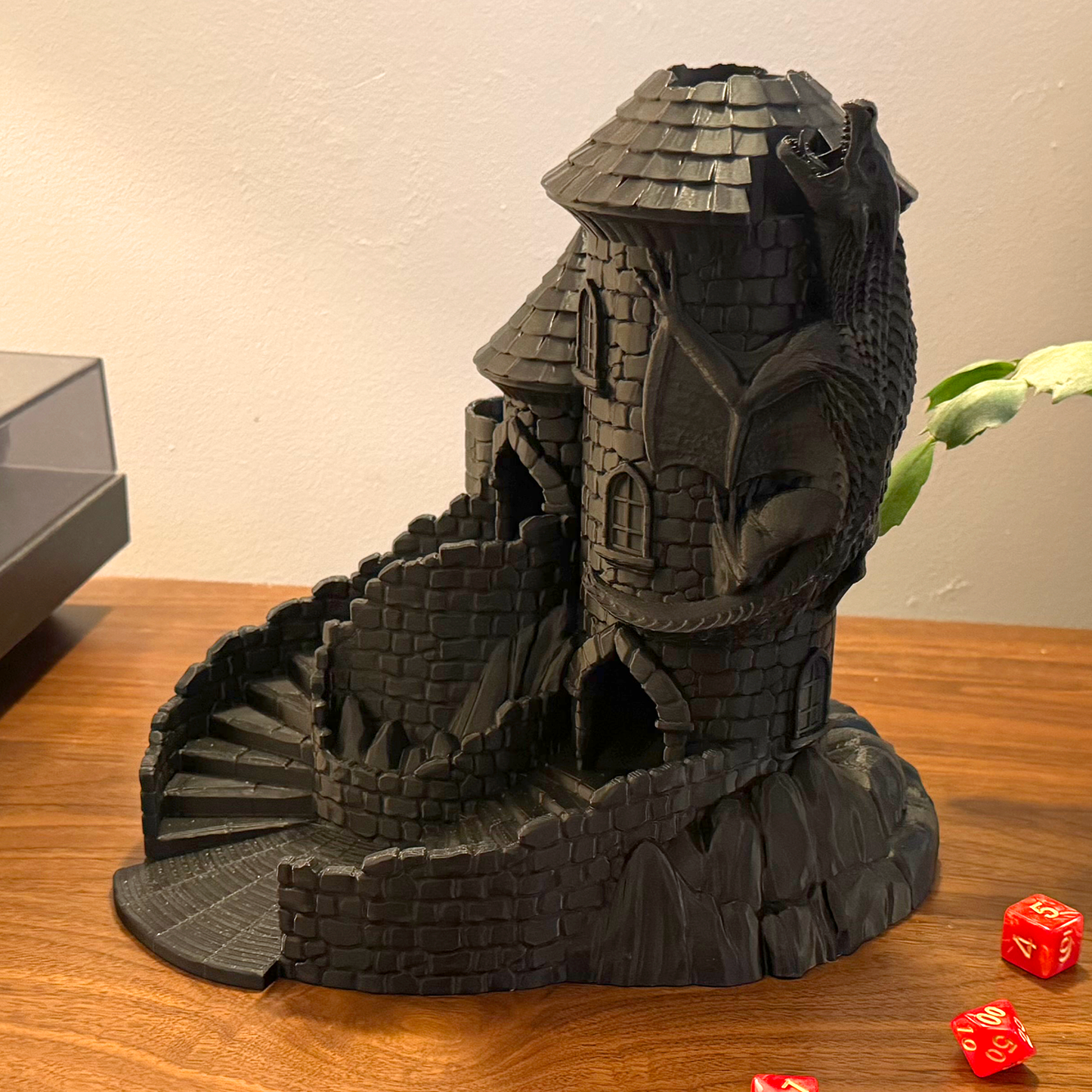 Dragon's Breath Dice Tower: 3D Printed Castle for D&D & Tabletop RPGs